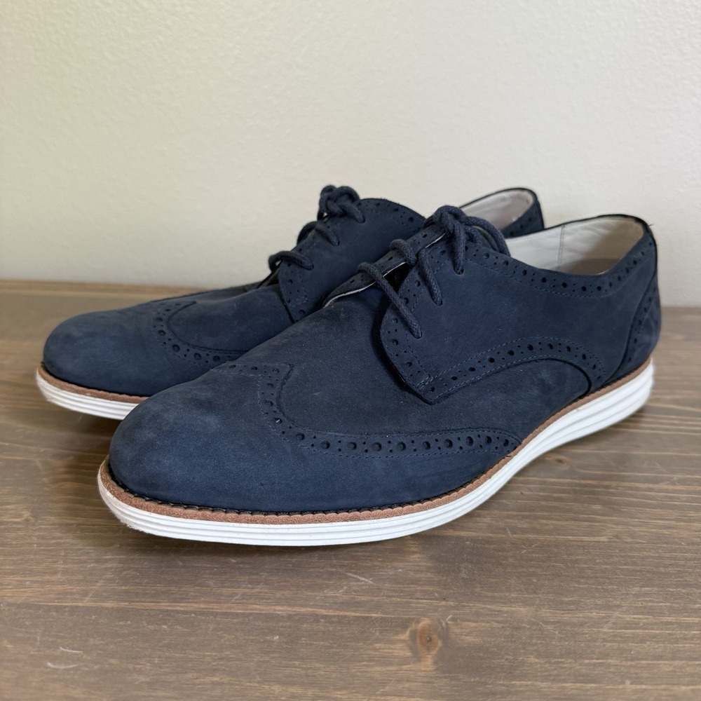 Women's Navy Suede Oxford Shoes